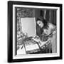 Dalida Ccooking in Her Kitchen-Marcel Begoin-Framed Photographic Print