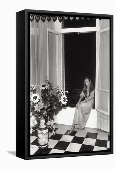 Dalida in Her House in Paris-null-Framed Stretched Canvas