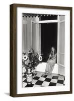 Dalida in Her House in Paris-null-Framed Premium Photographic Print