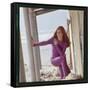 Dalida Posing on a Beach-Therese Begoin-Framed Stretched Canvas