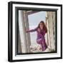 Dalida Posing on a Beach-Therese Begoin-Framed Photographic Print