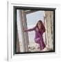 Dalida Posing on a Beach-Therese Begoin-Framed Photographic Print