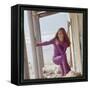 Dalida Posing on a Beach-Therese Begoin-Framed Stretched Canvas