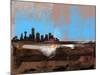 Dallas Abstract Skyline I-Emma Moore-Mounted Art Print