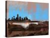 Dallas Abstract Skyline I-Emma Moore-Stretched Canvas