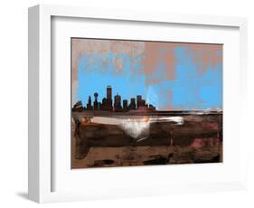 Dallas Abstract Skyline I-Emma Moore-Framed Art Print