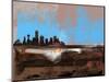 Dallas Abstract Skyline I-Emma Moore-Mounted Art Print