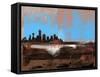 Dallas Abstract Skyline I-Emma Moore-Framed Stretched Canvas