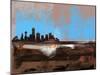 Dallas Abstract Skyline I-Emma Moore-Mounted Art Print