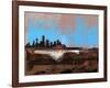 Dallas Abstract Skyline I-Emma Moore-Framed Art Print