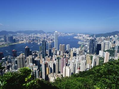 Skyline of Hong Kong Seen from Victoria Peak, China