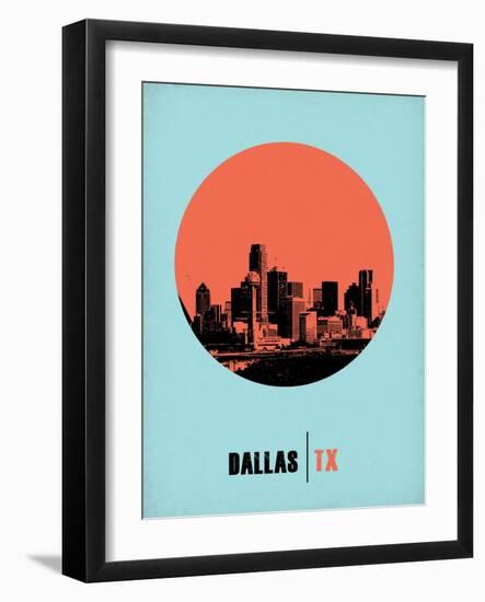 Dallas Circle Poster 1-NaxArt-Framed Art Print