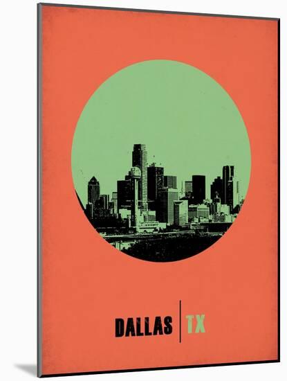 Dallas Circle Poster 2-NaxArt-Mounted Art Print