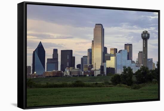 Dallas City Skyline and the Reunion Tower, Texas, United States of America, North America-Gavin-Framed Stretched Canvas