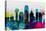 Dallas City Skyline-NaxArt-Stretched Canvas
