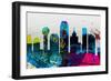 Dallas City Skyline-NaxArt-Framed Art Print