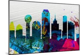 Dallas City Skyline-NaxArt-Mounted Art Print