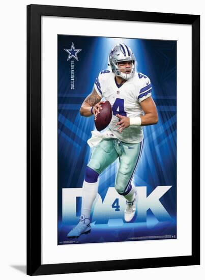 DALLAS COWBOYS - D PRESCOTT 17-null-Framed Poster