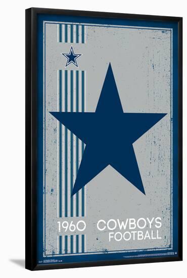 Dallas Cowboys - Retro Logo 14-null-Framed Poster