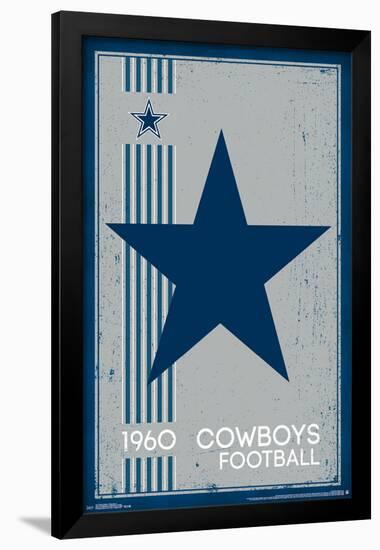 Dallas Cowboys - Retro Logo 14-null-Framed Poster