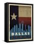 Dallas Flag-Red Atlas Designs-Framed Stretched Canvas