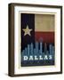 Dallas Flag-Red Atlas Designs-Framed Giclee Print