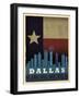 Dallas Flag-Red Atlas Designs-Framed Giclee Print