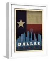 Dallas Flag-Red Atlas Designs-Framed Giclee Print