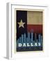 Dallas Flag-Red Atlas Designs-Framed Giclee Print