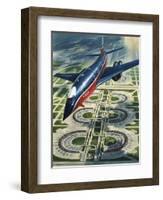 Dallas-Fort Worth Airport-Wilf Hardy-Framed Giclee Print