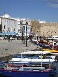 Fishing Boats, Old Port Canal With Kasbah Wall in Background, Bizerte, Tunisia-Dallas & John Heaton-Photographic Print