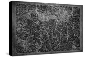 Dallas Map A-GI ArtLab-Stretched Canvas