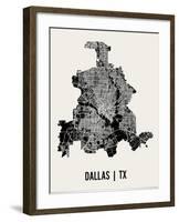 Dallas Map Art Print-null-Framed Art Print