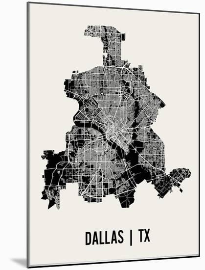 Dallas Map Art Print-null-Mounted Art Print