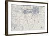 Dallas Map B-GI ArtLab-Framed Giclee Print