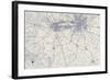 Dallas Map B-GI ArtLab-Framed Giclee Print