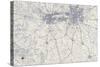 Dallas Map B-GI ArtLab-Stretched Canvas