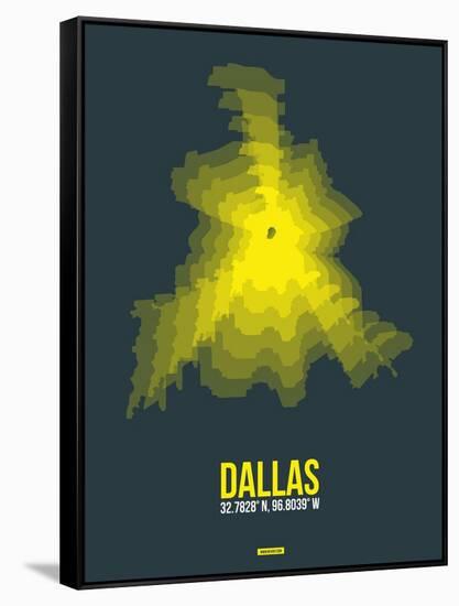 Dallas Radiant Map 1-NaxArt-Framed Stretched Canvas
