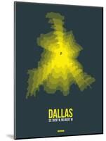 Dallas Radiant Map 1-NaxArt-Mounted Art Print