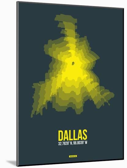 Dallas Radiant Map 1-NaxArt-Mounted Art Print