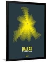 Dallas Radiant Map 1-NaxArt-Framed Art Print