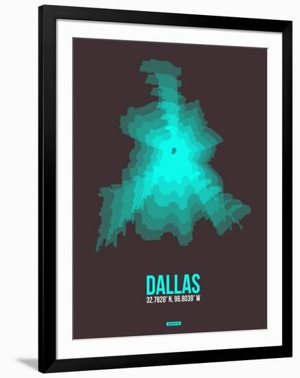 Dallas Radiant Map 2-NaxArt-Framed Art Print