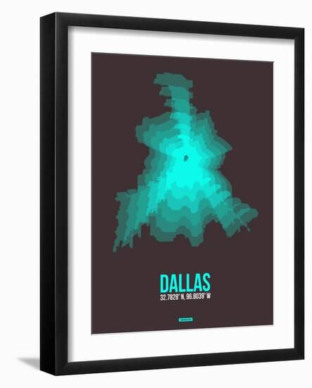 Dallas Radiant Map 2-NaxArt-Framed Art Print