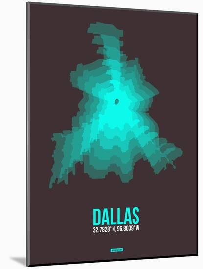 Dallas Radiant Map 2-NaxArt-Mounted Art Print