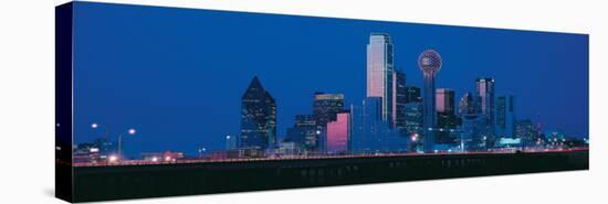 Dallas Skyline at Dusk I-null-Stretched Canvas