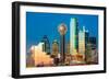 Dallas Skyline at Sunset-mandritoiu-Framed Photographic Print