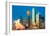 Dallas Skyline at Sunset-mandritoiu-Framed Photographic Print