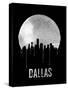 Dallas Skyline Black-null-Stretched Canvas