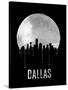 Dallas Skyline Black-null-Stretched Canvas