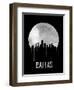 Dallas Skyline Black-null-Framed Art Print